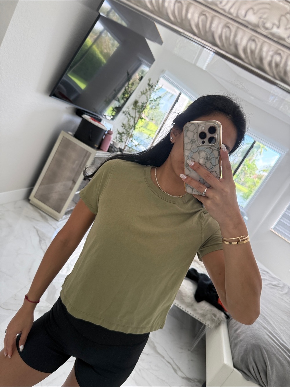 Lululemon Olive Green Short Sleeve Tee